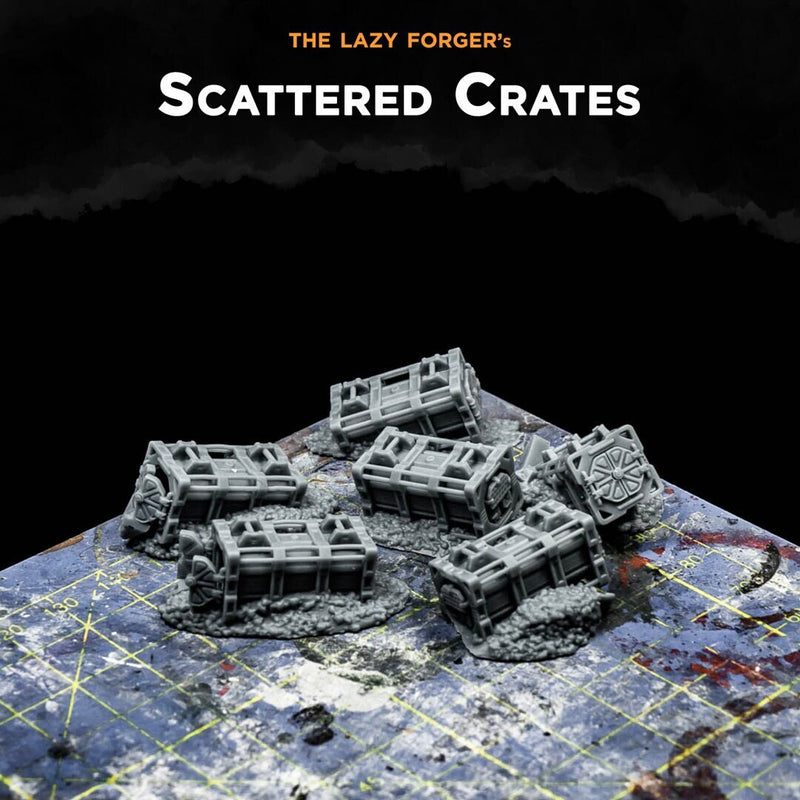 Scattered Crates - Battlefields of Tomorrow - 6mm - 10mm - The Lazy Forger