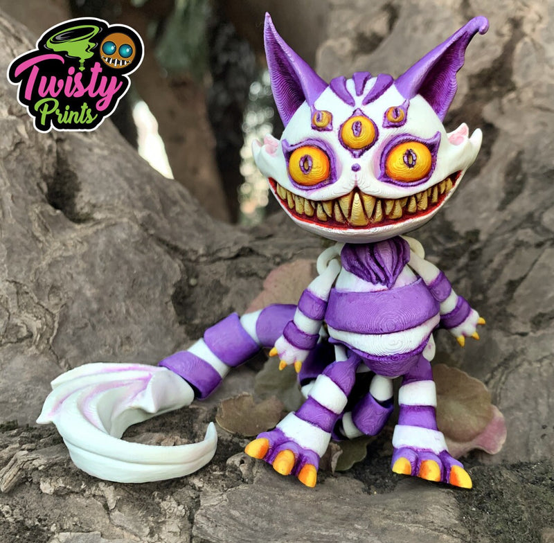 Creepy Cat - 2 versions - Twisty Prints - Articulated Toy - Prop - Cosplay - Roleplaying - LARP - Costume Pieces - Decorative Items