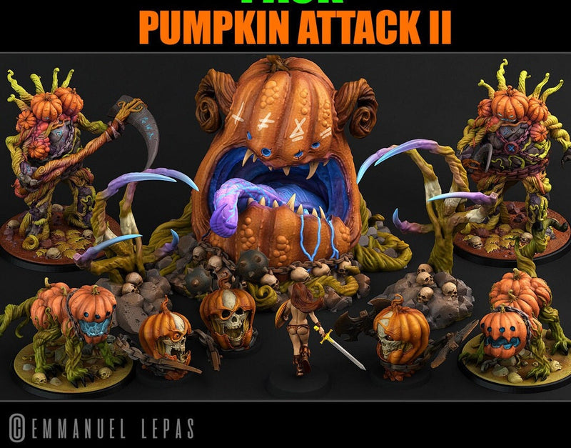 Conjoined Twins Pumpkin | Pumpkins Attack II