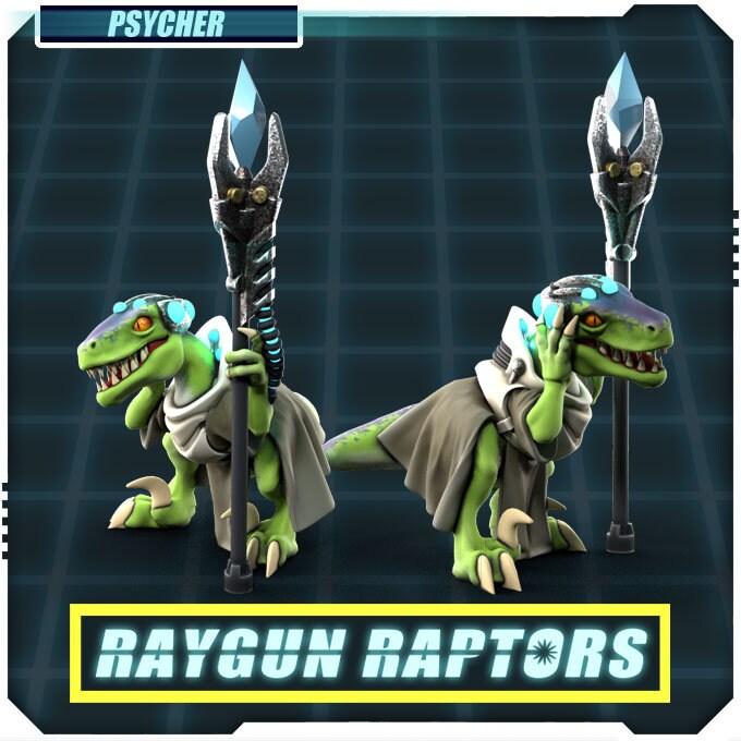 Raygun Raptors Characters | Admirial, Artillerist, Assassin, Engineer, Gunfighter, Psycher
