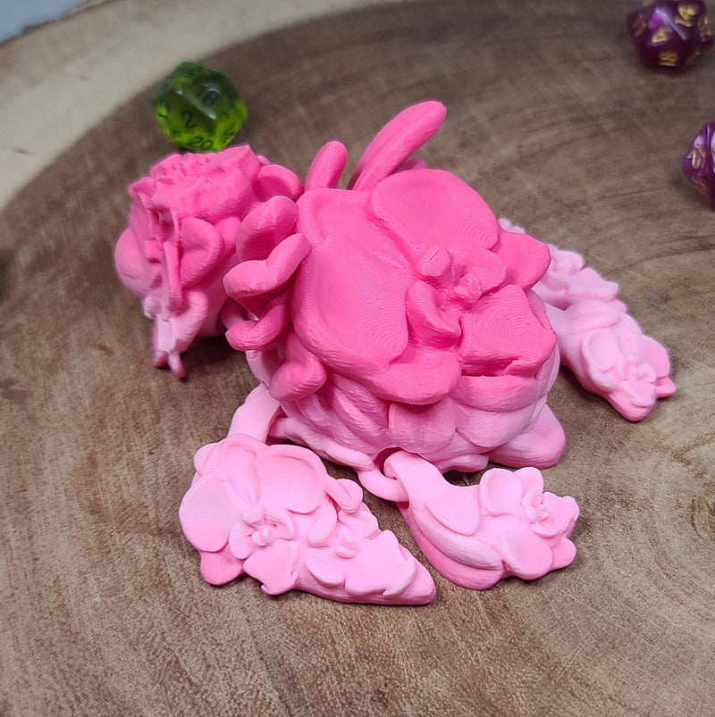 Orchid Turtle - Articulated Pet Toy - Cinderwing3d - Prop - Cosplay - Roleplaying - LARP - Costume Pieces - Decorative Items