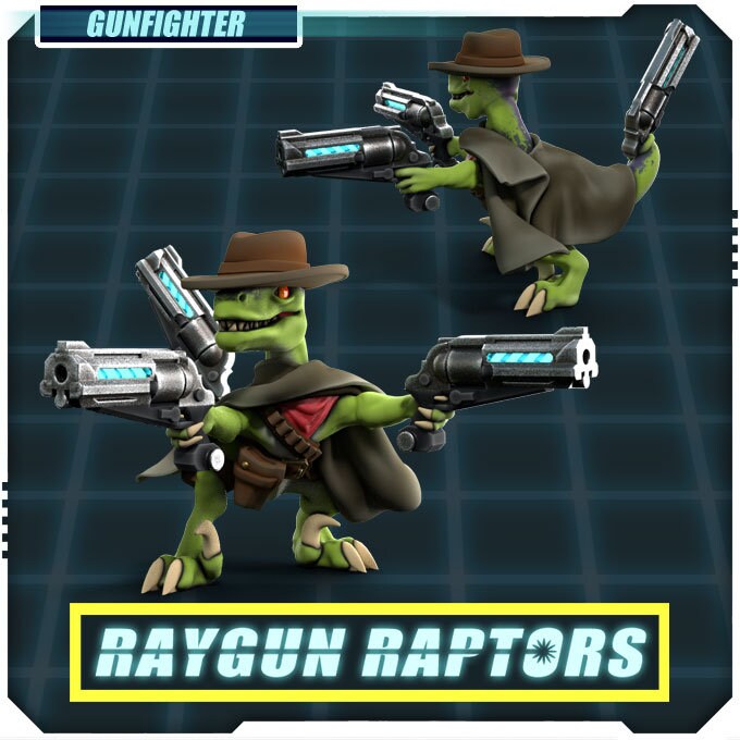 Raygun Raptors Characters | Admirial, Artillerist, Assassin, Engineer, Gunfighter, Psycher