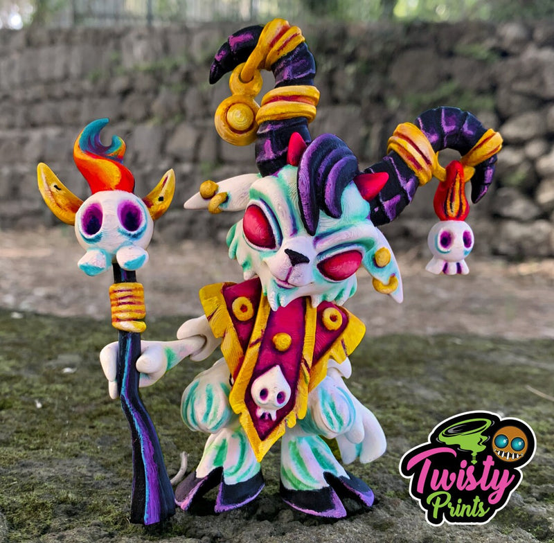 Goat Shaman - Twisty Prints - Articulated Toy - Prop - Cosplay - Roleplaying - LARP - Costume Pieces - Decorative Items