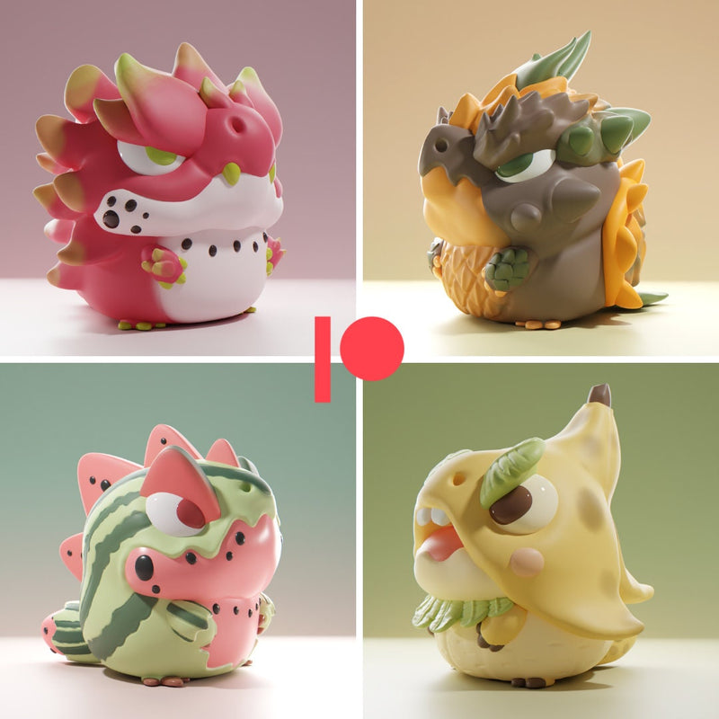 Fruit Dragons - Banana, Dragonfruit, Watermelon, Pineapple | Grumpii