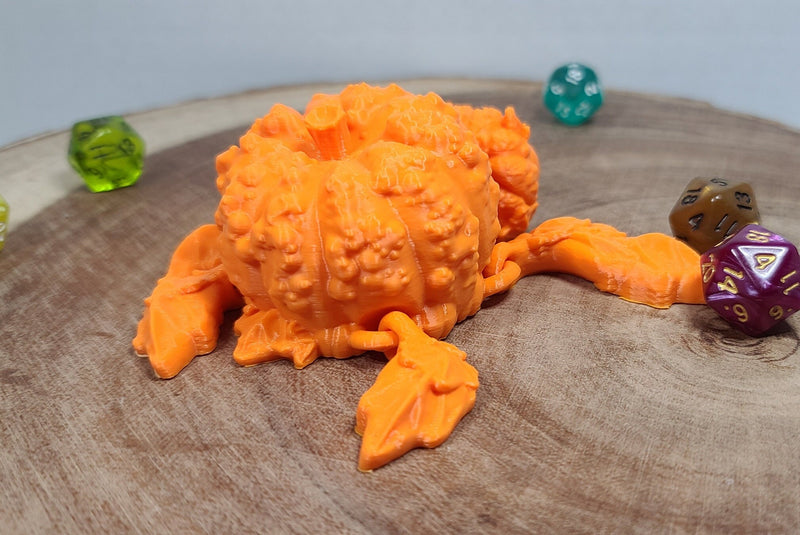 Pumpkin Turtle - Articulated Pet Toy - Cinderwing3d - Prop - Cosplay - Roleplaying - LARP - Costume Pieces - Decorative Items