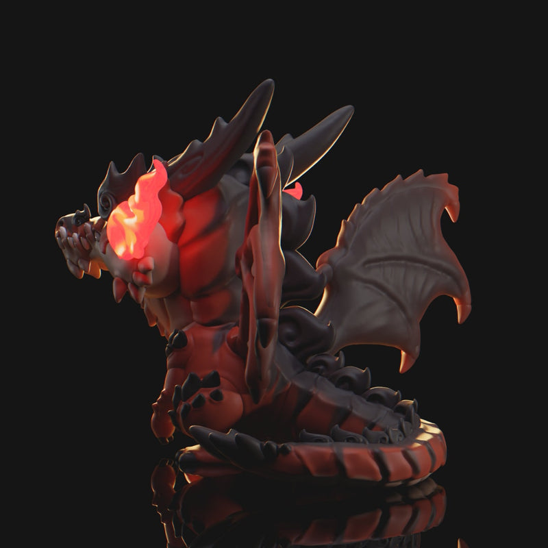 Fiery Dragon | Grumpii | Chonki Boi Mini | Art Toy | Chibi