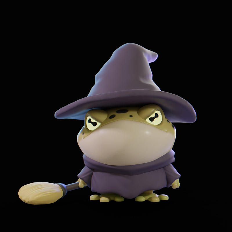 Witch Frog | Grumpii | Chonki Boi Mini | Art Toy | Chibi