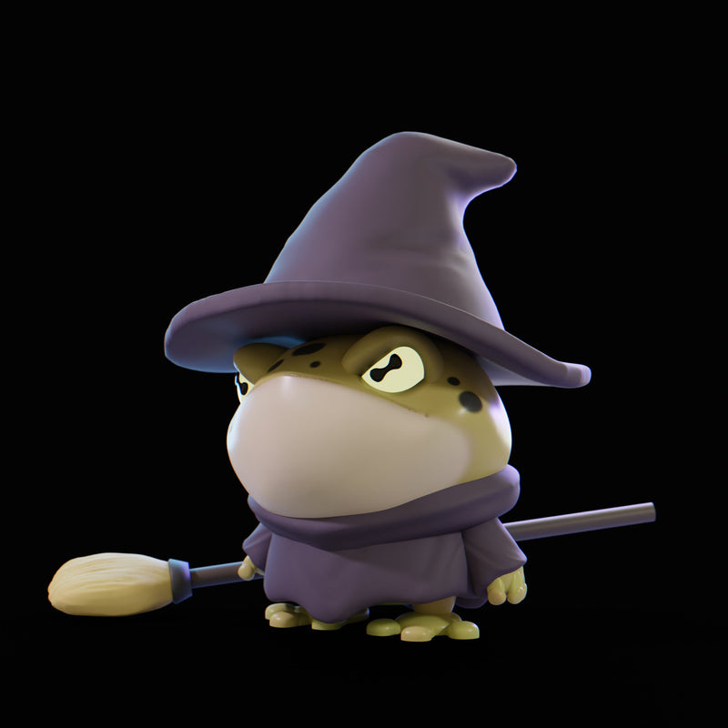 Witch Frog | Grumpii | Chonki Boi Mini | Art Toy | Chibi